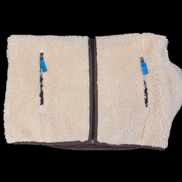 Patagonia *EUC* Retro X Cardigan Fleece Medium Cream Full Zip jacket/coat w hood - Picture 4 of 10